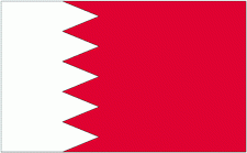 4x6" Bahrain Rayon Mounted Flag