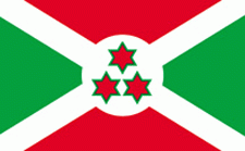 4x6" Burundi Rayon Mounted Flag