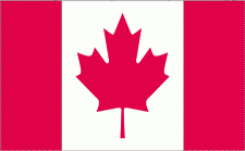 4x6" Canada Rayon Mounted Flag