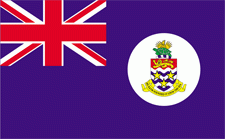 4x6" Cayman Islands Rayon Mounted Flag