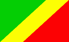 4x6" Congo Rayon Mounted Flag