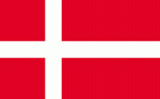 8x12" Denmark Rayon Mounted Flag