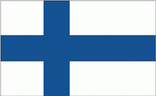 4x6" Finland Rayon Mounted Flag