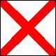 12x15" Size 0 Signal Code Flag - Letter V