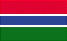 4x6" Gambia Rayon Mounted Flag