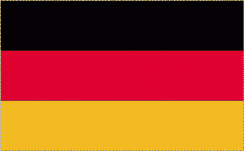 4x6" Germany Rayon Mounted Flag