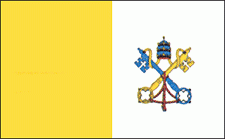Papal Rayon Stick Flag - 4x6"