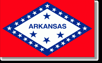 Arkansas Stick Flag - Rayon - 8x12"