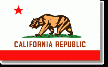 California Stick Flag - Rayon - 4x6"