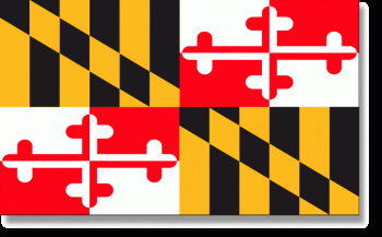 Maryland Stick Flag - Rayon - 8x12"