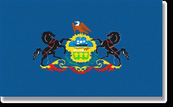 Pennsylvania Stick Flag - Rayon - 8x12"