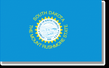 South Dakota Stick Flag - Rayon - 4x6"
