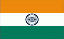 2x3' India Nylon Flag