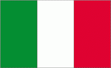 4x6" Italy Rayon Mounted Flag