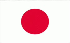 8x12" Japan Rayon Mounted Flag