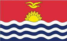 4x6" Kirabati Rayon Mounted Flag