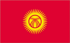 2x3' Kyrgyzstan Nylon Flag