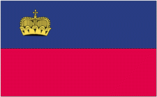 4x6" Liechtenstein Rayon Mounted Flag