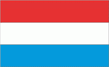 4x6" Luxembourg Rayon Mounted Flag