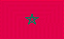 4x6" Morocco Rayon Mounted Flag