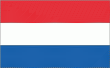 8x12" Netherlands Rayon Mounted Flag