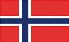 4x6" Norway Rayon Mounted Flag