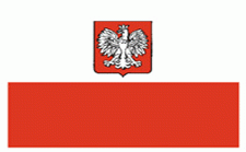 2x3' Poland with Eagle Nylon Flag