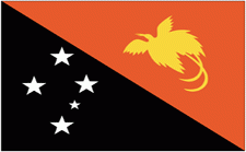 4x6" Papau-New Guinea Rayon Mounted Flag