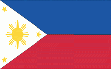 8x12" Philippines Rayon Mounted Flag
