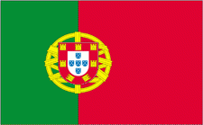 4x6" Portugal Rayon Mounted Flag
