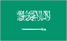 4x6" Saudi Arabia Rayon Mounted Flag