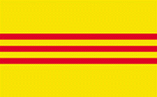 4x6" South Vietnam Rayon Mounted Flag