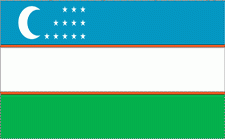 2x3' Uzbekistan Nylon Flag