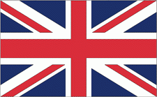 8x12" United Kingdom Rayon Mounted Flag
