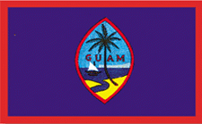 Guam Stick Flag - Rayon - 4x6"