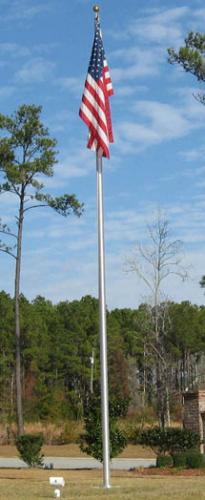 35' x 6" Aluminum Flagpole