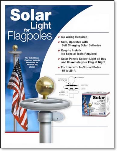 Solar Flagpole Light