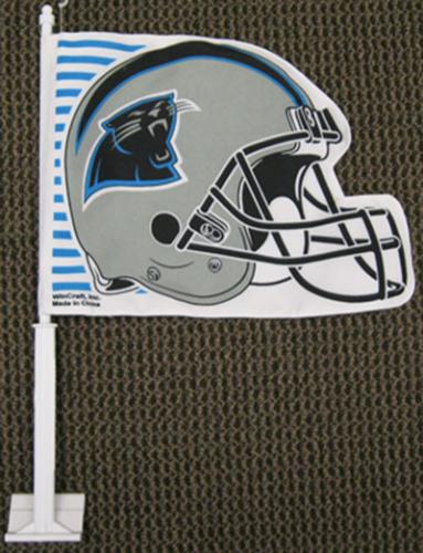 Carolina Panthers Helmet Car Flag