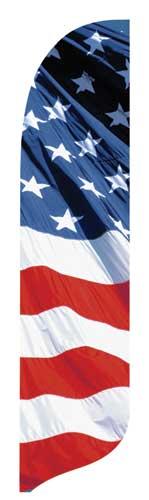 Stars and Stripes Waving Quill Flag Kit - 2' x 11'