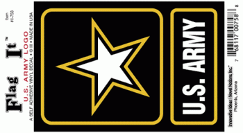 US Army Star Decal - 3.25" x 5"