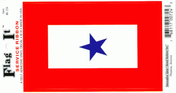 Service Star Flag Decal - 3.25" x 5"