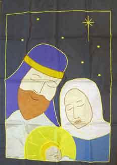 28" x 39" Holy Family Decorative Banner