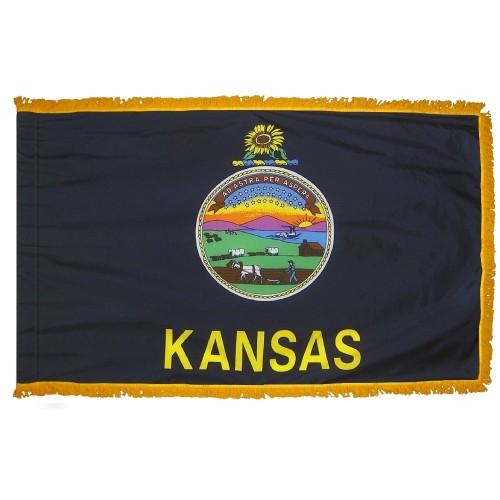 3x5' Kansas State Flag - Nylon Indoor