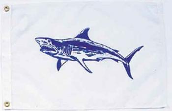 Mako Shark Nautical Fun Flag - Nylon - 12x18"