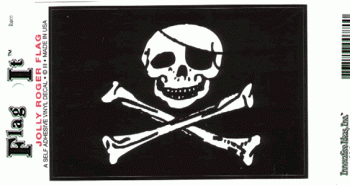 Jolly Roger Flag Decal - 3.25" x 5"