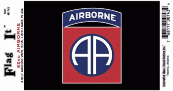 82nd Airborne Flag Decal - 3.25" x 5"