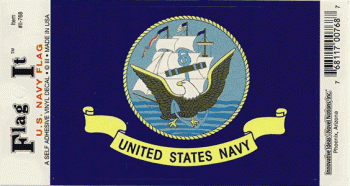 Navy Flag Decal - 3.25" x 5"