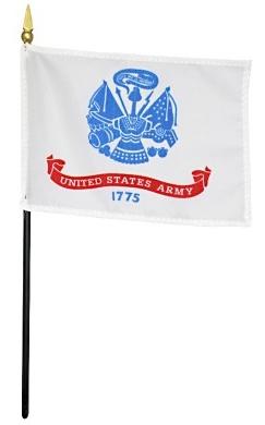 Army Flag - Rayon Mounted Stick Flag