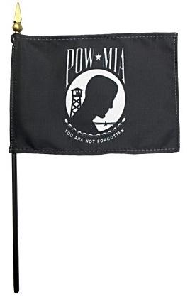 POW/MIA Flag - Rayon Mounted