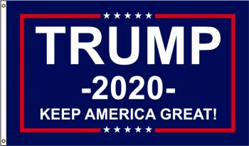 3x5' Trump 2020 Flag - Keep America Great - Blue Background